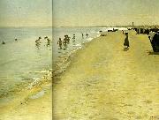 Peter Severin Kroyer sommerdag ved skagen strand Spain oil painting artist